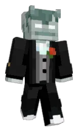 black and cod gray Minecraft skin — Classic model