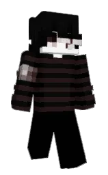black and cocoa brown Minecraft skin — Slim model — first worn by godfath_r