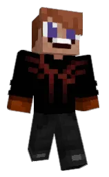 black and cod gray Minecraft skin — Classic model — first worn by v4r1n