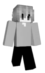 silver and black Minecraft skin — Classic model — first worn by Aszrhan
