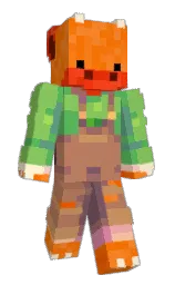 Straxzilla's Minecraft skin wearing the Copper cape