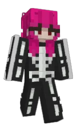 mine shaft and red violet Minecraft skin — Classic model — first worn by ScarlyttRae