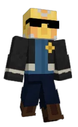 mine shaft and cod gray Minecraft skin — Classic model