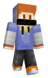 ochre and blue marguerite Minecraft skin — Classic model