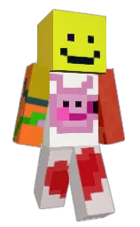 Double_happy's Minecraft skin wearing the 15th Anniversary cape