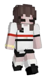 iAisha's Minecraft skin wearing the Purple Heart cape