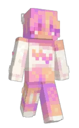 orange white and flesh Minecraft skin — Slim model — first worn by BwU_