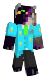jaguar and cyan / aqua Minecraft skin — Classic model — first worn by ThomasRoBro
