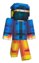 white and cerulean Minecraft skin — Classic model — first worn by Maxim57777