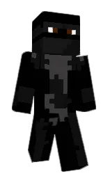 black and cod gray Minecraft skin — Classic model
