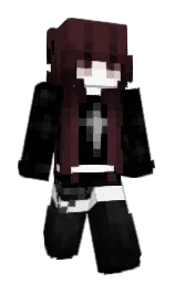 black and crater brown Minecraft skin — Slim model — first worn by fjkdsfs