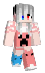 peach schnapps and vivid tangerine Minecraft skin — Classic model