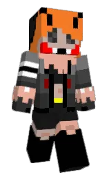 black and cod gray Minecraft skin — Slim model — first worn by Keisari_Hazuri