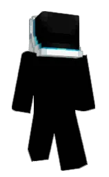 black and white Minecraft skin — Slim model — first worn by ziad87
