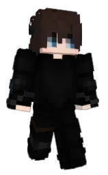 black and cod gray Minecraft skin — Slim model — first worn by Orryn_