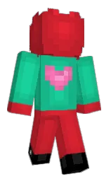 cardinal and alizarin crimson Minecraft skin — Classic model — first worn by transthropology
