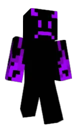 black and electric violet Minecraft skin — Classic model