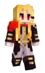 gondola and yellow orange Minecraft skin — Slim model — first worn by Krystine