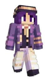 trendy pink and blackcurrant Minecraft skin — Slim model — first worn by MarshMallowMingo