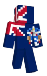 midnight blue and crimson Minecraft skin — Classic model — first worn by Babutka