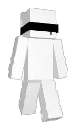 white and black white Minecraft skin — Slim model