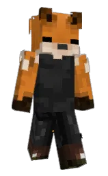 black and cod gray Minecraft skin — Slim model — first worn by TheSandboxFoxx
