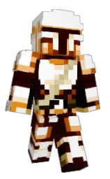 white and sepia black Minecraft skin — Classic model — first worn by misha_05102