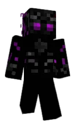 black and clairvoyant Minecraft skin — Classic model
