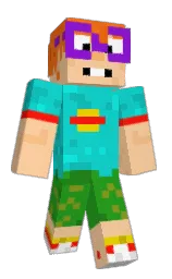 Minecraft-Skin in bright turquoise und corvette — Modell: Klassisch — zuerst getragen von sercul