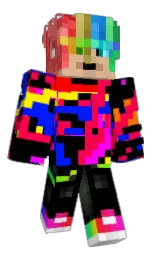 black and torch red Minecraft skin — Classic model