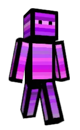 black and electric violet Minecraft skin — Classic model