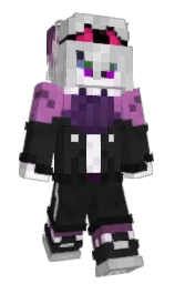 Visionium's Minecraft skin wearing the Purple Heart cape