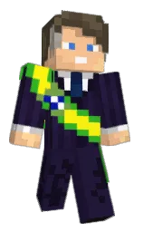 port gore and peach orange Minecraft skin — Classic model — first worn by OvelhaMercenaria