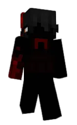 black and cod gray Minecraft skin — Slim model