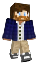 white and mine shaft Minecraft skin — Classic model — first worn by Spandelier