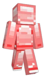 vivid tangerine and aquamarine Minecraft skin — Classic model