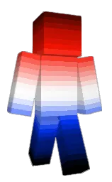 malibu and red orange Minecraft skin — Classic model — first worn by CrossHop