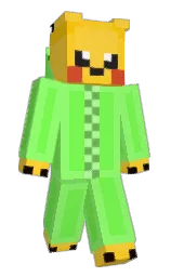 PikapashaMC's Minecraft skin wearing the Aurora cape