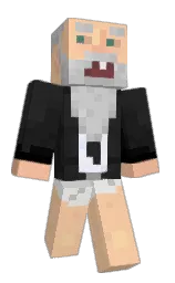 Mort's Minecraft skin wearing the Hero cape