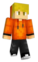 grenadier and international orange Minecraft skin — Classic model — first worn by SmileGamesXD