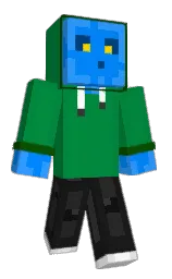 fun green and azure radiance Minecraft skin — Classic model