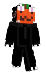 black and white Minecraft skin — Slim model — first worn by scaryknow