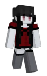 black and athens gray Minecraft skin — Slim model — first worn by vampiris_
