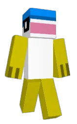 corn and white Minecraft skin — Classic model