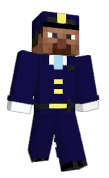 violet and white Minecraft skin — Classic model
