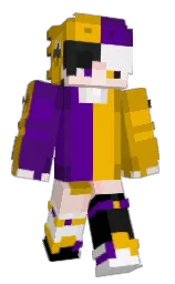 selective yellow and purple Minecraft skin — Classic model — first worn by EdaV154