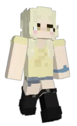 albescent white and tana Minecraft skin — Classic model — first worn by vexxlie