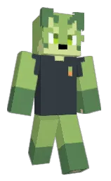 black and glade green Minecraft skin — Classic model — first worn by corrsroot