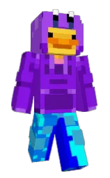 electric violet and heliotrope Minecraft skin — Slim model — first worn by Bilzoo