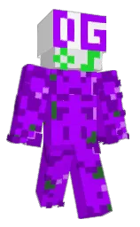 electric violet and mercury Minecraft skin — Classic model